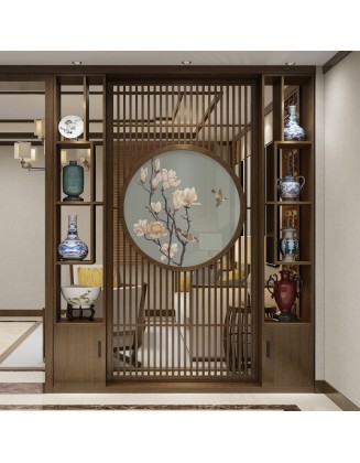 Hollow grid screen cabinet