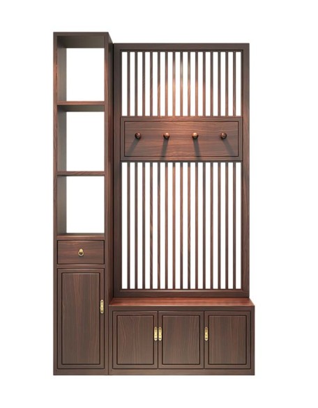 Integrated entrance cabinet for coat rack
