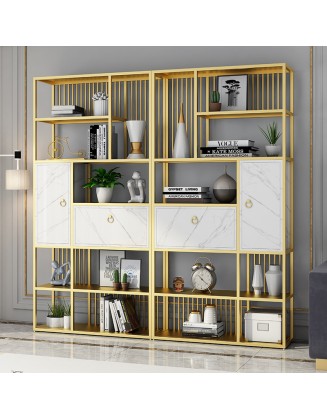 Minimalist iron bookshelf storage rack