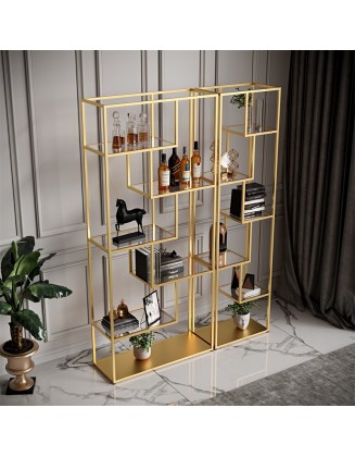 Ironwork minimalist partition display bookshelf cabinet