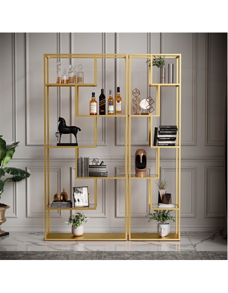 Ironwork minimalist partition display bookshelf cabinet