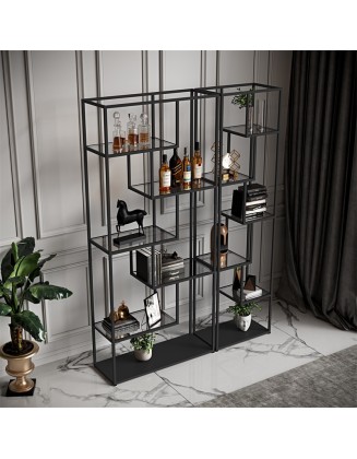 Ironwork minimalist partition display bookshelf cabinet