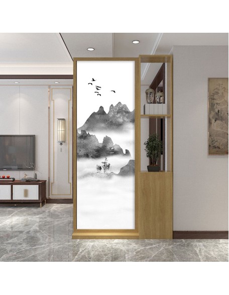 Minimalist landscape living room foyer cabinet