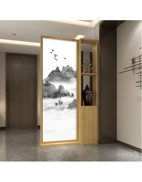 Minimalist landscape living room foyer cabinet