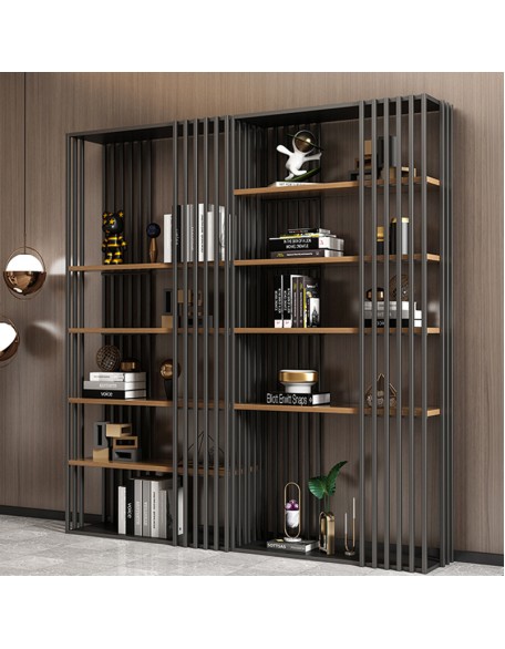 Modern minimalist solid wood floor standing bookshelf