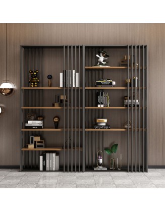 Modern minimalist solid wood floor standing bookshelf