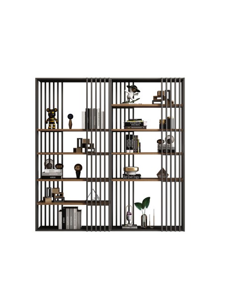Modern minimalist solid wood floor standing bookshelf