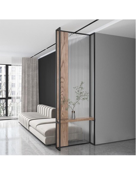 Transparent rainbow glass light luxury entrance