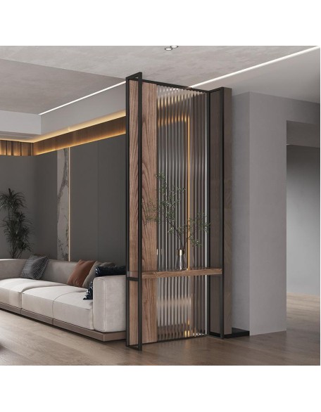 Transparent rainbow glass light luxury entrance