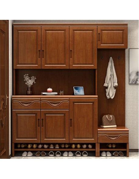 Chinese style solid wood foyer cabinet