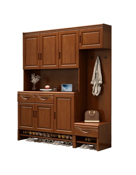 Chinese style solid wood foyer cabinet