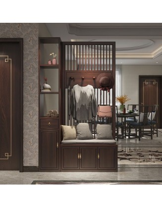 Integrated entrance cabinet for coat rack