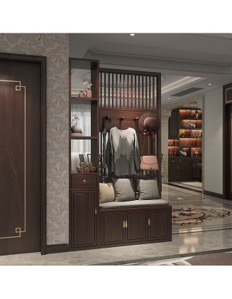 Integrated entrance cabinet for coat rack
