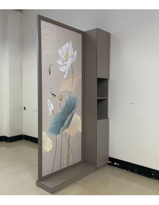 Side cabinet with platform screen