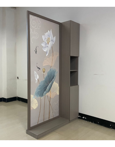 Side cabinet with platform screen