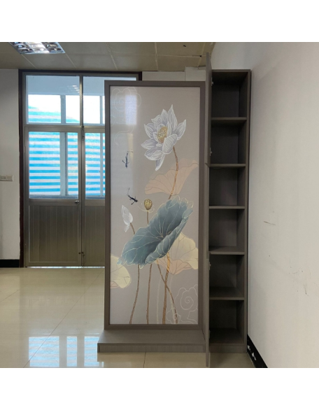 Side cabinet with platform screen