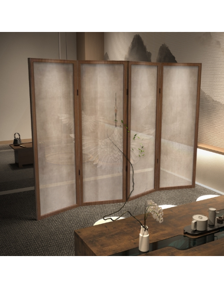 Tea Room Zen Spirit Immortal Folding Screen