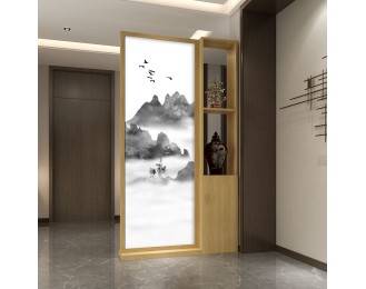 Minimalist landscape living room foyer cabinet