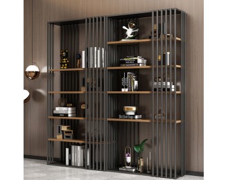 Modern minimalist solid wood floor standing bookshelf