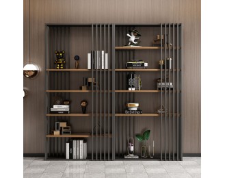 Modern minimalist solid wood floor standing bookshelf